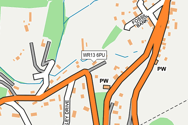 WR13 6PU map - OS OpenMap – Local (Ordnance Survey)