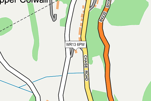 WR13 6PW map - OS OpenMap – Local (Ordnance Survey)