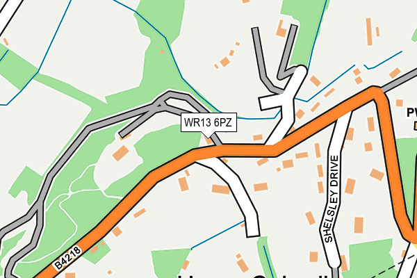 WR13 6PZ map - OS OpenMap – Local (Ordnance Survey)