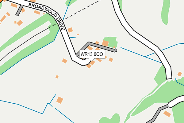 WR13 6QQ map - OS OpenMap – Local (Ordnance Survey)