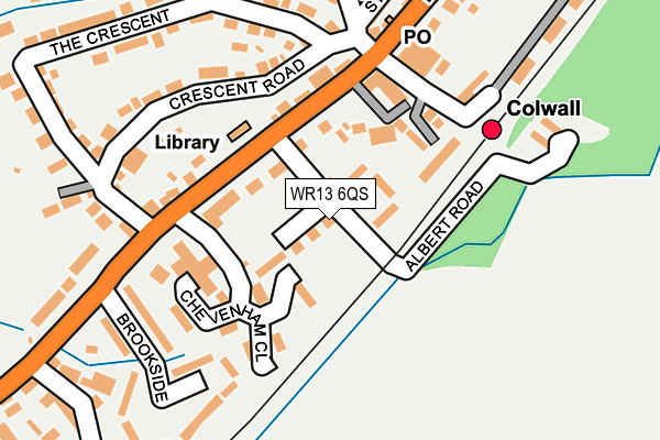 WR13 6QS map - OS OpenMap – Local (Ordnance Survey)
