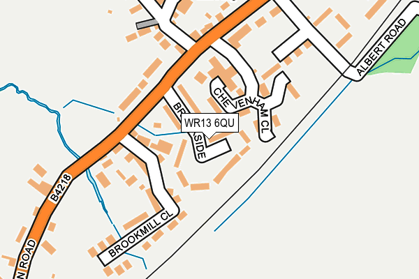 WR13 6QU map - OS OpenMap – Local (Ordnance Survey)