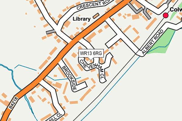 WR13 6RG map - OS OpenMap – Local (Ordnance Survey)