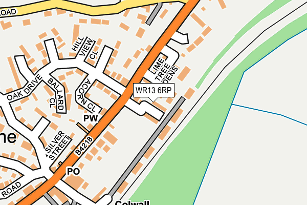 WR13 6RP map - OS OpenMap – Local (Ordnance Survey)