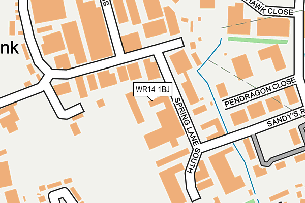 WR14 1BJ map - OS OpenMap – Local (Ordnance Survey)