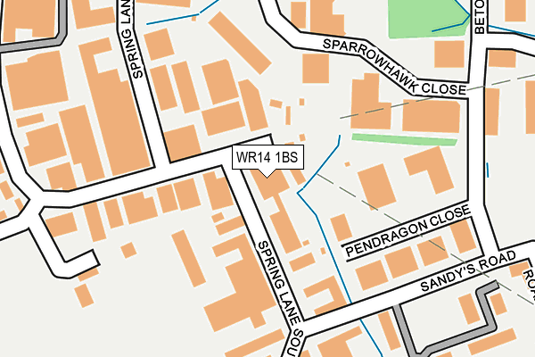 WR14 1BS map - OS OpenMap – Local (Ordnance Survey)