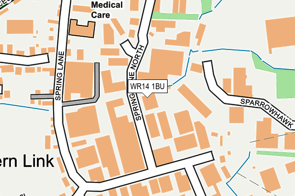 WR14 1BU map - OS OpenMap – Local (Ordnance Survey)