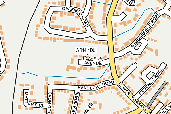WR14 1DU map - OS OpenMap – Local (Ordnance Survey)