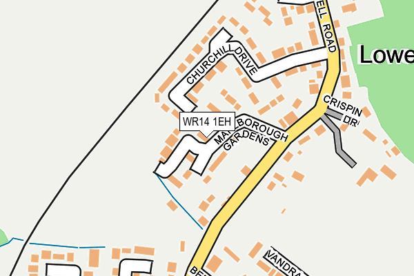 WR14 1EH map - OS OpenMap – Local (Ordnance Survey)