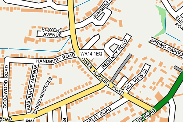 WR14 1EQ map - OS OpenMap – Local (Ordnance Survey)