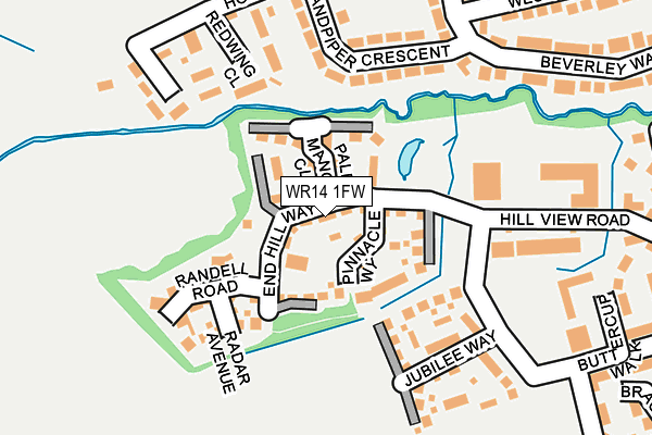 WR14 1FW map - OS OpenMap – Local (Ordnance Survey)