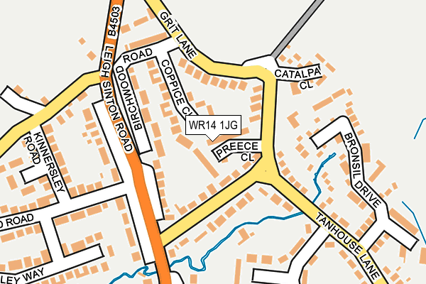 WR14 1JG map - OS OpenMap – Local (Ordnance Survey)