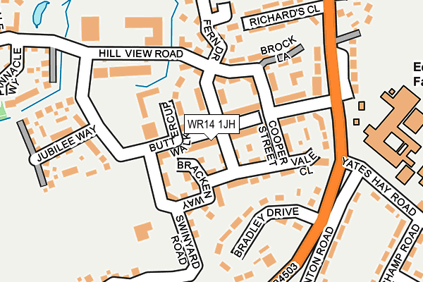WR14 1JH map - OS OpenMap – Local (Ordnance Survey)