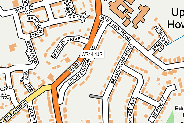WR14 1JR map - OS OpenMap – Local (Ordnance Survey)