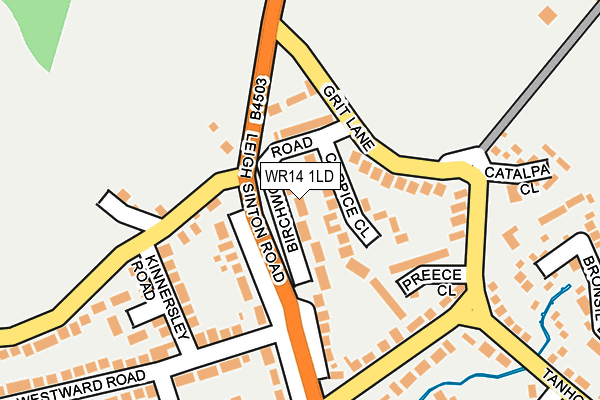 WR14 1LD map - OS OpenMap – Local (Ordnance Survey)