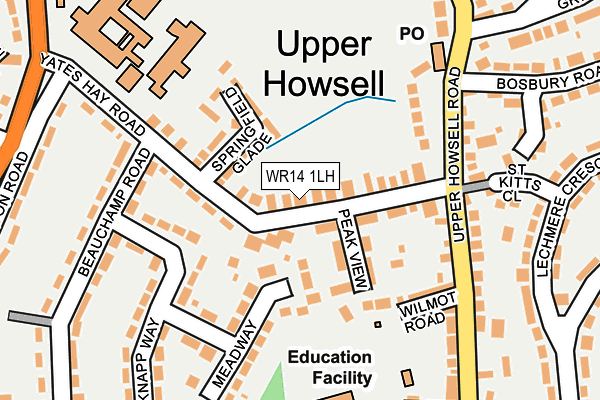 WR14 1LH map - OS OpenMap – Local (Ordnance Survey)