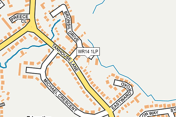 WR14 1LP map - OS OpenMap – Local (Ordnance Survey)