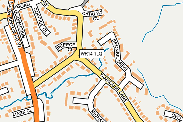 WR14 1LQ map - OS OpenMap – Local (Ordnance Survey)