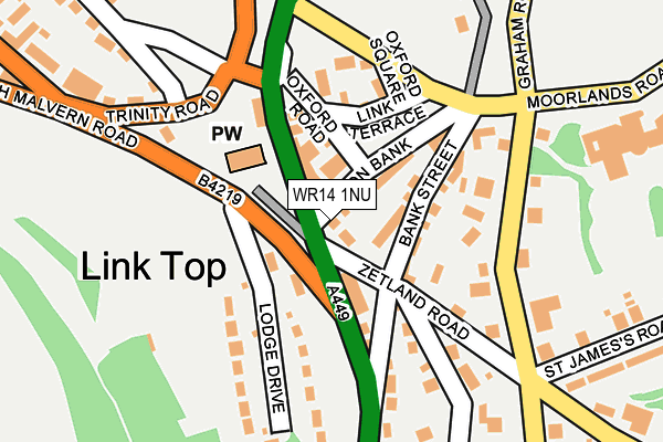 WR14 1NU map - OS OpenMap – Local (Ordnance Survey)