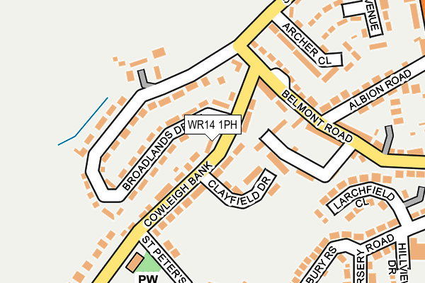 WR14 1PH map - OS OpenMap – Local (Ordnance Survey)