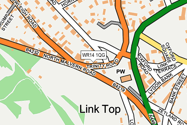 WR14 1QG map - OS OpenMap – Local (Ordnance Survey)