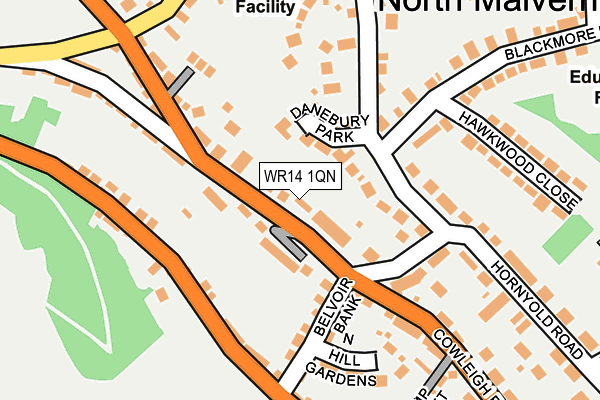 WR14 1QN map - OS OpenMap – Local (Ordnance Survey)