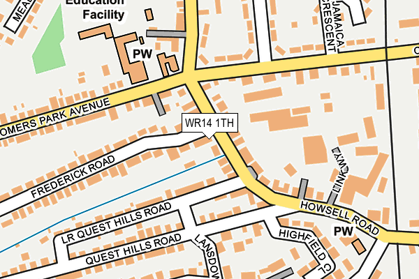 WR14 1TH map - OS OpenMap – Local (Ordnance Survey)