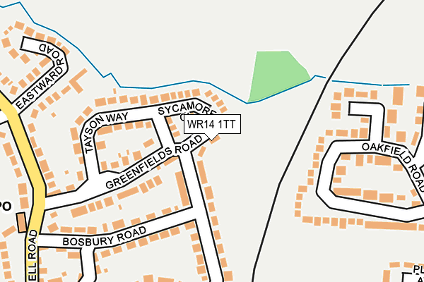 WR14 1TT map - OS OpenMap – Local (Ordnance Survey)