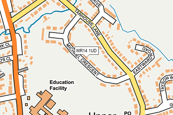 WR14 1UD map - OS OpenMap – Local (Ordnance Survey)