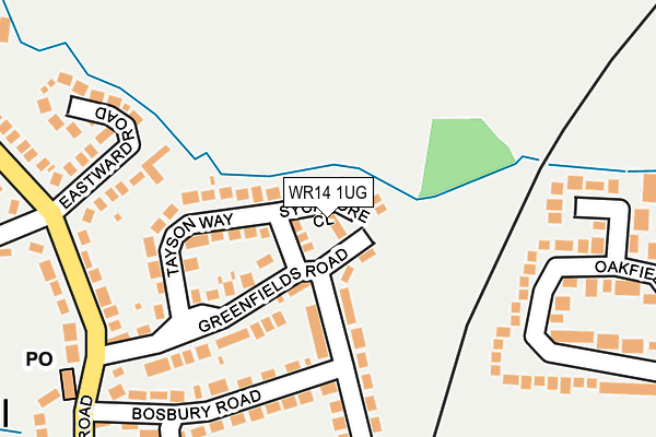 WR14 1UG map - OS OpenMap – Local (Ordnance Survey)