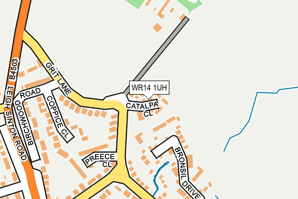 WR14 1UH map - OS OpenMap – Local (Ordnance Survey)