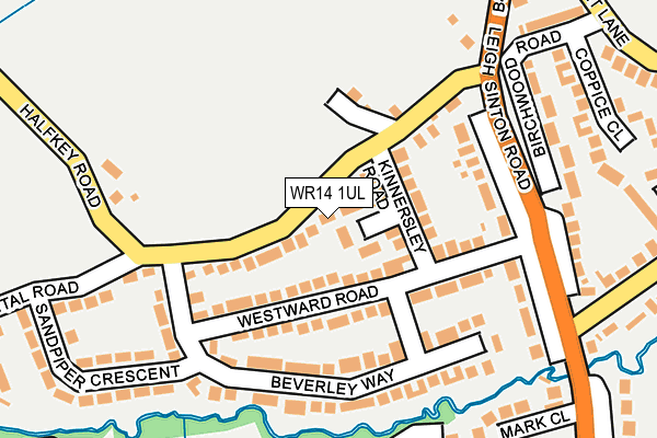 WR14 1UL map - OS OpenMap – Local (Ordnance Survey)