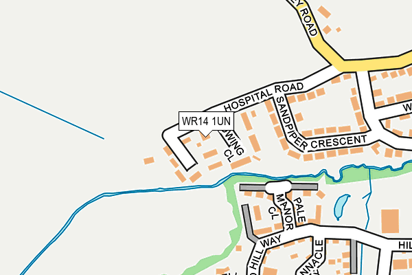 WR14 1UN map - OS OpenMap – Local (Ordnance Survey)