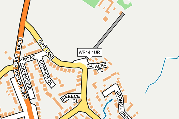 WR14 1UR map - OS OpenMap – Local (Ordnance Survey)