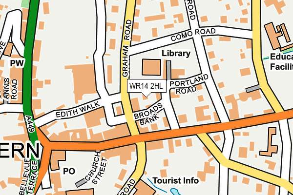 WR14 2HL map - OS OpenMap – Local (Ordnance Survey)