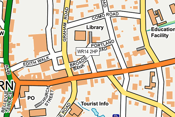 WR14 2HP map - OS OpenMap – Local (Ordnance Survey)