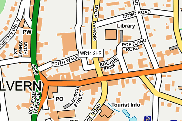 WR14 2HR map - OS OpenMap – Local (Ordnance Survey)