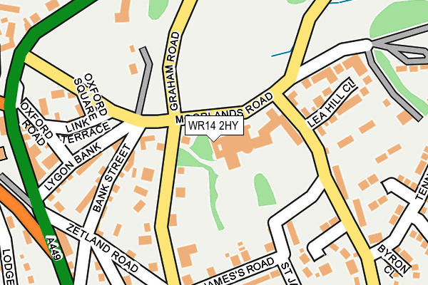 WR14 2HY map - OS OpenMap – Local (Ordnance Survey)