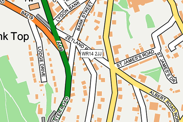 WR14 2JJ map - OS OpenMap – Local (Ordnance Survey)