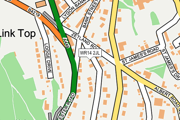 WR14 2JL map - OS OpenMap – Local (Ordnance Survey)