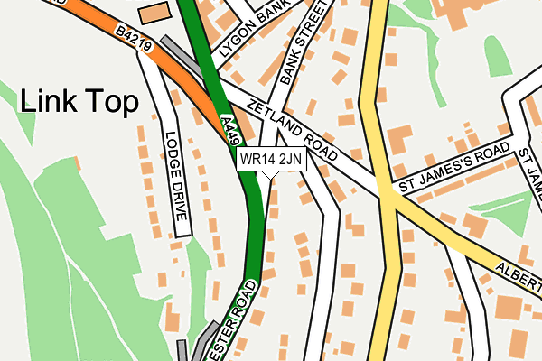 WR14 2JN map - OS OpenMap – Local (Ordnance Survey)