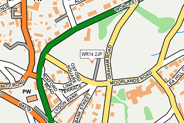 WR14 2JP map - OS OpenMap – Local (Ordnance Survey)