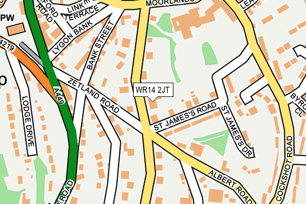 WR14 2JT map - OS OpenMap – Local (Ordnance Survey)