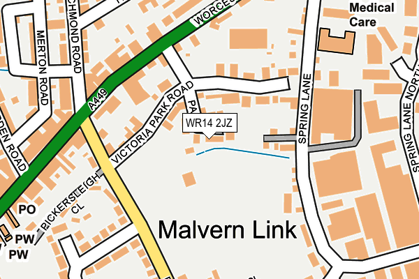 WR14 2JZ map - OS OpenMap – Local (Ordnance Survey)