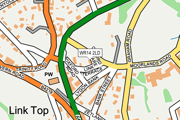 WR14 2LD map - OS OpenMap – Local (Ordnance Survey)