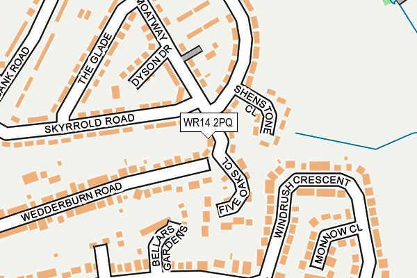 WR14 2PQ map - OS OpenMap – Local (Ordnance Survey)