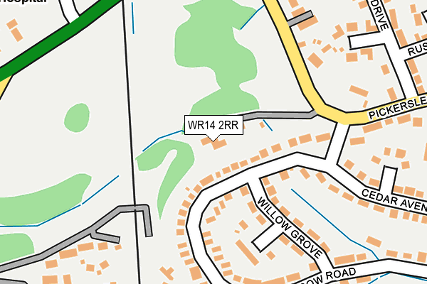 WR14 2RR map - OS OpenMap – Local (Ordnance Survey)