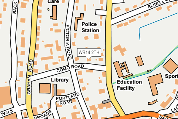 WR14 2TH map - OS OpenMap – Local (Ordnance Survey)
