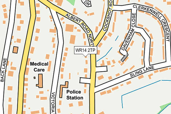 WR14 2TP map - OS OpenMap – Local (Ordnance Survey)
