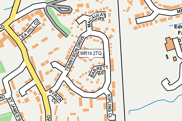 WR14 2TQ map - OS OpenMap – Local (Ordnance Survey)